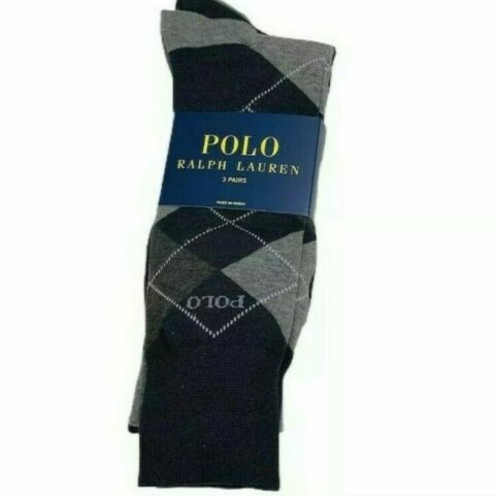 Polo Ralph Lauren Mens 3 pack Socks Size 10-13 NEW